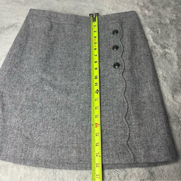 Talbots Wool Herringbone Faux Wrap Scallop Buttons Career Old Money Sz 10P NWT - Picture 7 of 8
